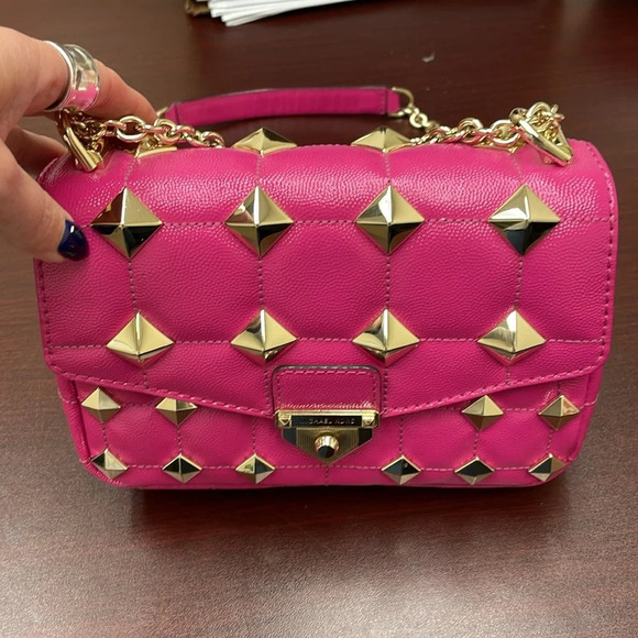 Michael Kors Wild Berry SoHo small studded quilted purse - Picture 2 of 6